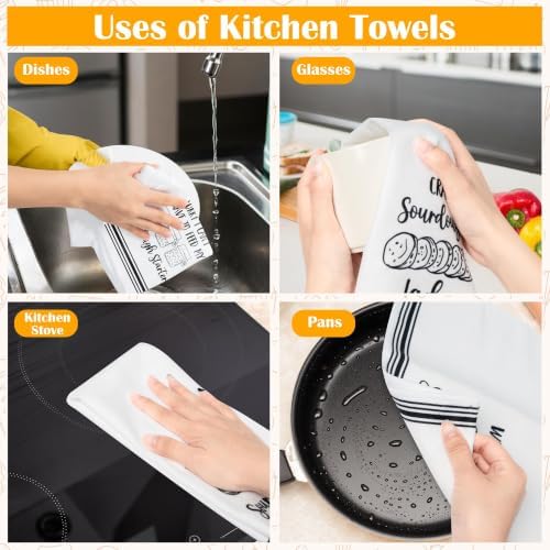 R HORSE 5 Pack Funny Sourdough Tea Bread Kitchen Dish Towels - Image 6