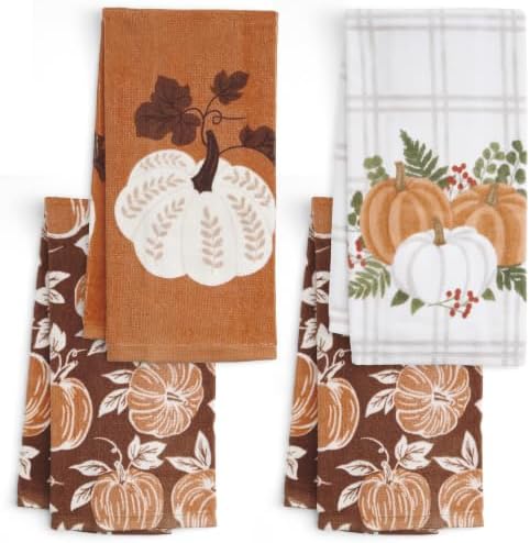 Ritz 4-Piece Kitchen Towel Set, Vine Cluster Textured Terry, 100% Cotton & by RITZ