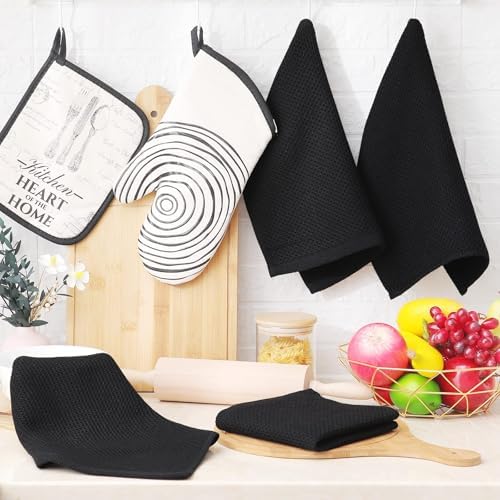Homaxy 100% Cotton Waffle Weave Kitchen Dish Cloths - Image 6