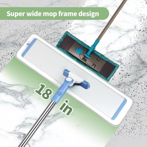 CQT 18" Commercial Flat Microfiber Floor Mop Cleaning System - Image 6