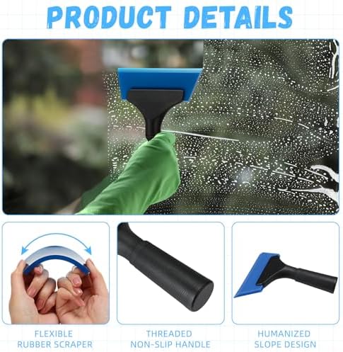 6 Pcs Small Squeegee 5 Inch Window Tint Silicone Squeegee Cleaning - Image 3