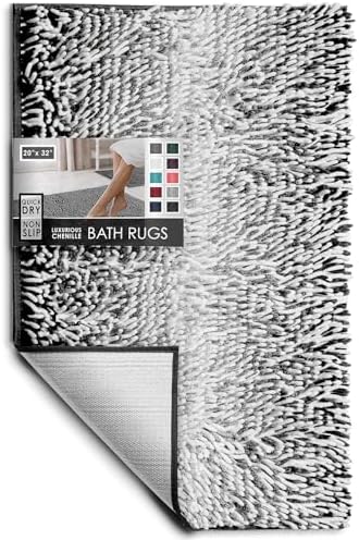 Hearth & Harbor Bathroom Rugs, Chenille Bath Mat by HearthHarbor