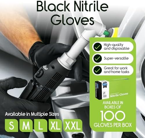 Inspire Black Nitrile Disposable Gloves | 4.5 Nitrile Disposable Safety Medical - Image 7