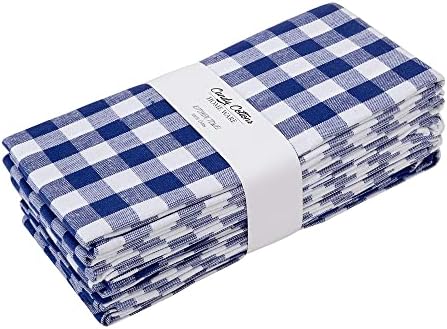 Royal Blue Classic Dish Towels Dishcloths Set by CandyCottons