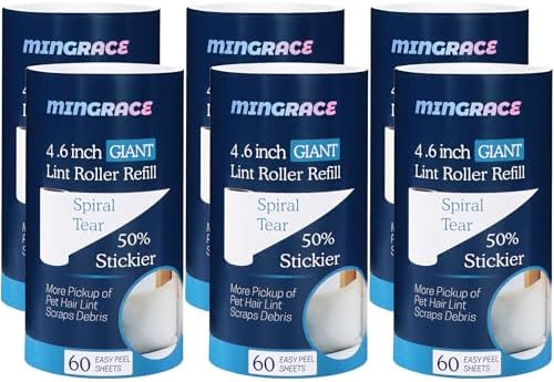 4.6 inch Giant Lint Roller Refills Only by MINGRACE