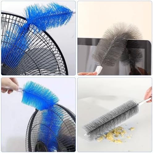 4 Pcs Cobweb Duster, Bendable Fan Cleaner Brushes Set Reusable, Plastic - Image 3