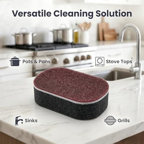 2-in-1 Emery Scrubbing Sponge for Rust & Burn Marks – 3 Pack - Image 4