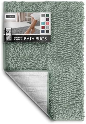 Hearth & Harbor Bathroom Rugs, Chenille Bath Mat by HearthHarbor
