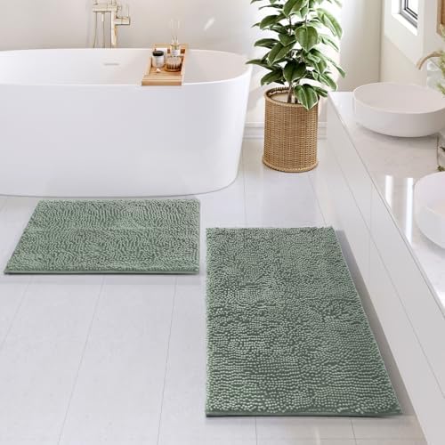 Hearth & Harbor Bathroom Rugs, Chenille Bath Mat - Image 2