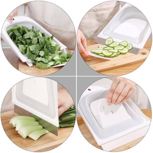 Foldable Dustpan with Scraper Multi Functional Kitchenware White - Image 7