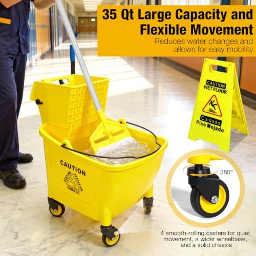 35Qt Commercial Mop Bucket - Image 4