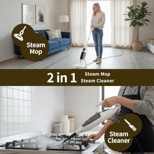 PUREBEAR 212°F Scrub & Steam Mop, Steam Cleaner - Image 4