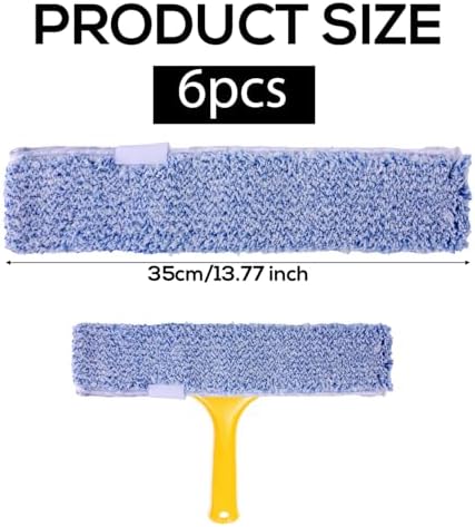 6pcs Pack Microfiber Window Cleaning Refill Replacement - Image 2