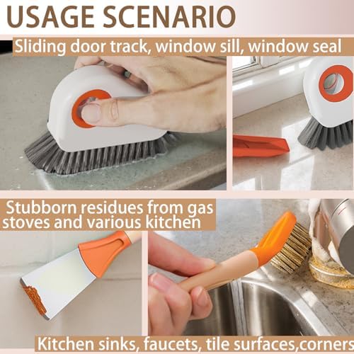 Groove Cleaning Brushes 2 in 1 Window Track Cleaner Cleaning Tools, Sliding - Image 6