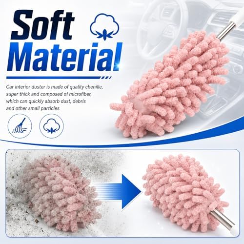 2PCS 2026 New Car Interior Duster, Soft Chenille Car Duster - Image 3