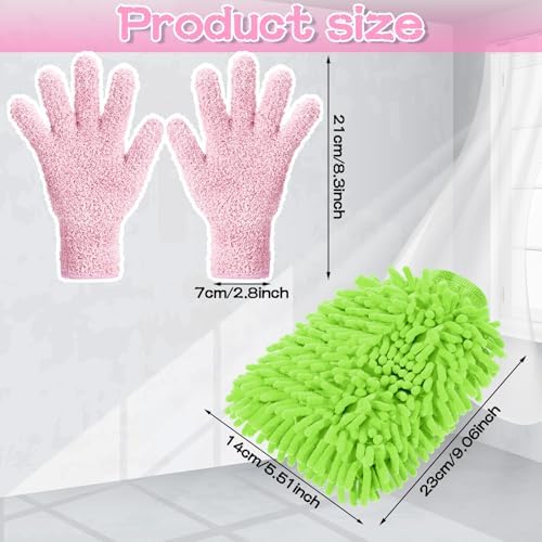 Potchen 6 Pcs Microfiber Dusting Mitt Glove - Image 2