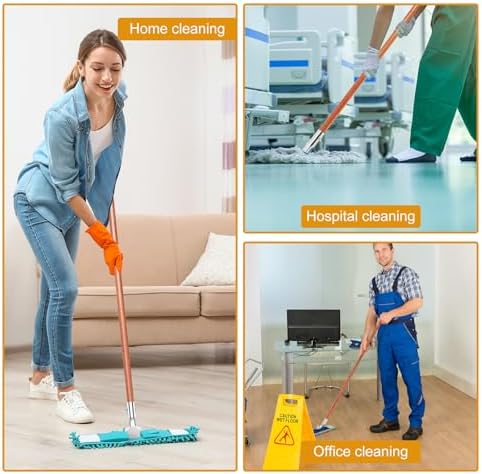 Sliner 6 Pcs Clip on Dust Mop Handle 51 Inch - Image 4