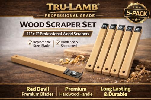 Tru-Lamb Floor Scrapers, 5 Pack, Stain & Varnish Removal Tools - Image 4
