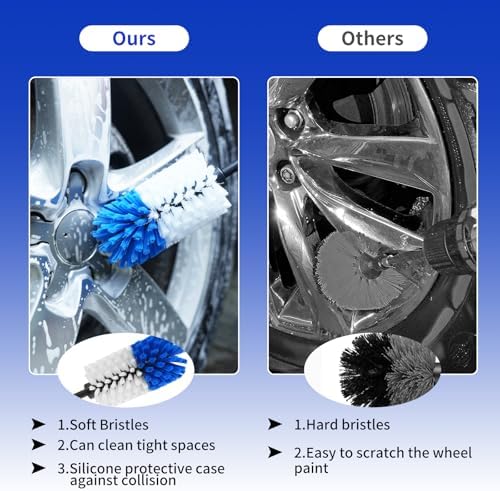 Wheel Brush, Soft Drill Wheel Cleaner Brush, Drill Brush - Image 3