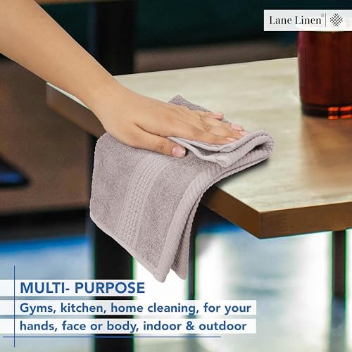 LANE LINEN Bath Washcloths 100% Cotton 12 Pack Soft Absorbent - Image 4
