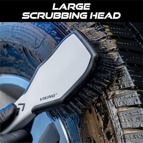 VIKING Tire Scrub Brush for Car Cleaning, Stiff bristles - Image 2