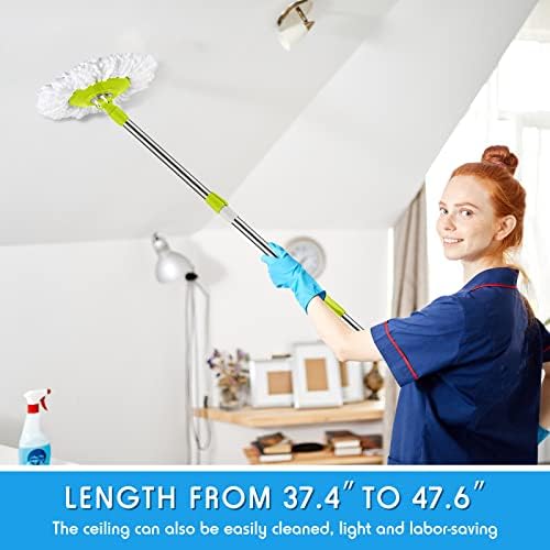 Rtteri Spin Mop Replacement Handle, 360 Rotating Telescopic Pole - Image 5