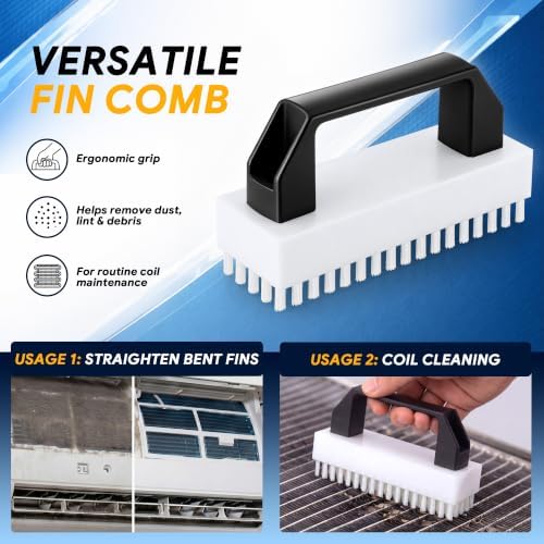 4 Piece AC Fin Comb Kit, Air Conditioner Coil Cleaner Brush Set, HVAC Tools - Image 2