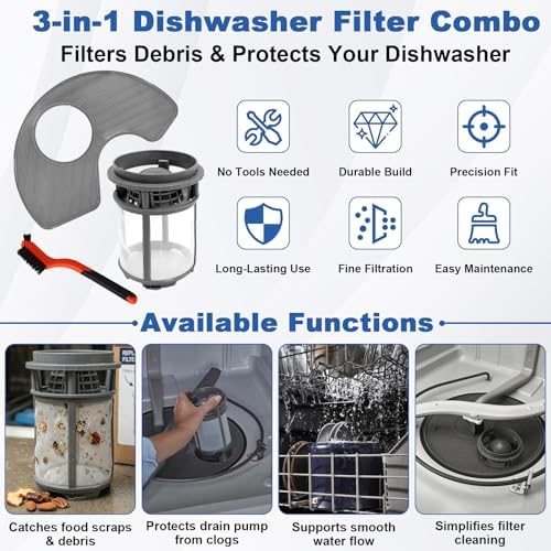 W10872845 & WPW10463906 Dishwasher Pump Filter Replacement - Image 6