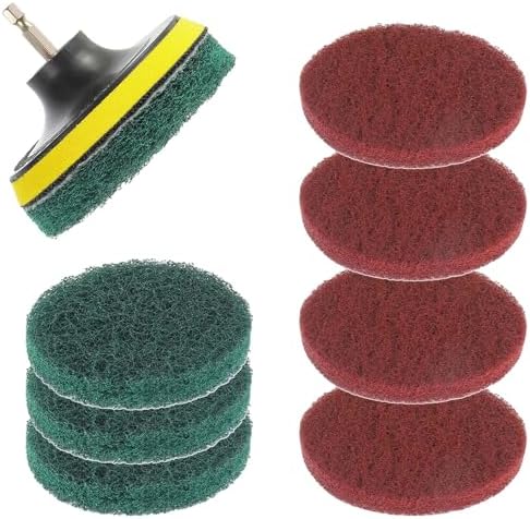 4 Inch Scrub Drill Brush Power Scouring Pads Household Cleaning Set by EPLZON