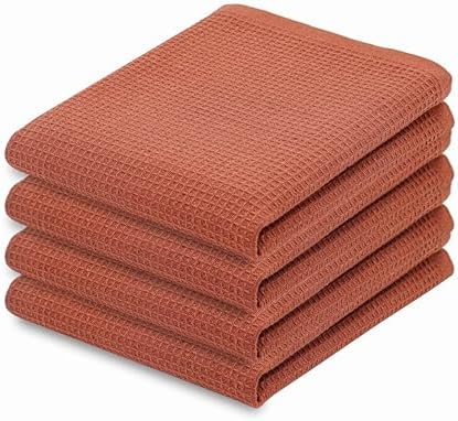 PurpleEssences Solid Kitchen Cloths, Dish Towel 15x25 Set of 4 by PurpleEssences