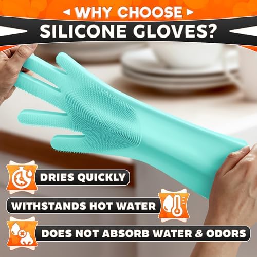 ALPENKOK Silicone Dishwashing Gloves - Image 3