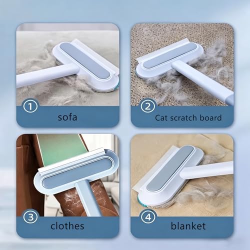 4 in 1 Pet Hair Remover with Glove, 17.7" Extra Long Handle Reusable Lint Brush - Image 6