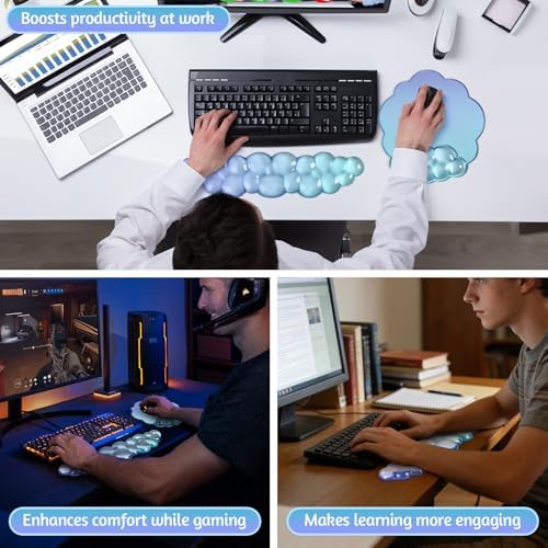Cloud Keyboard Wrist Rest with Gel Mouse Pad - Image 7
