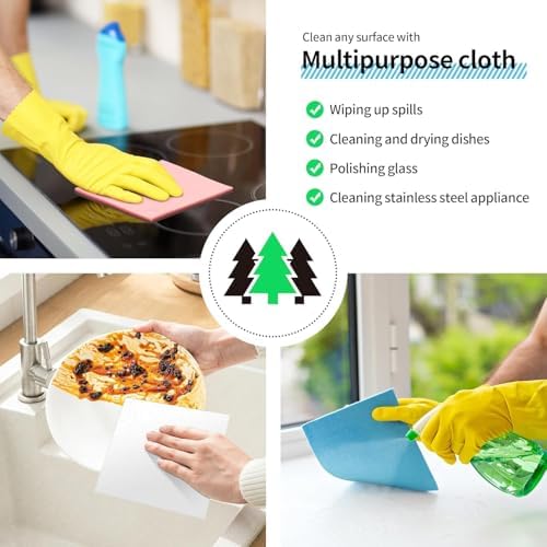 Swedish Dishcloths, 10 Pack Kitchen Towels Dish Rags, Absorbent Swedish Dish - Image 5