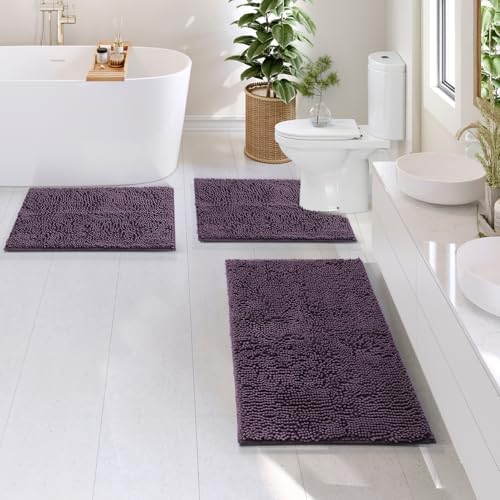 Hearth & Harbor Bathroom Rugs, Chenille Bath Mat - Image 2