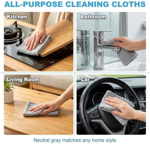 56 Pack Microfiber Cleaning Cloth Roll, Tear Away Reusable Microfiber Paper - Image 5
