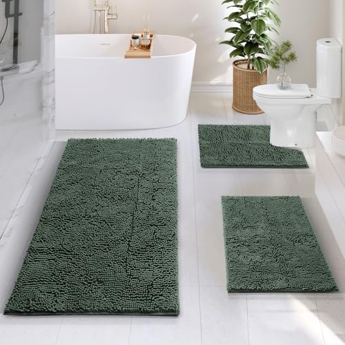 Hearth & Harbor Bathroom Rugs, Chenille Bath Mat - Image 2