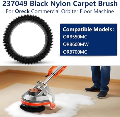 237049 Black Nylon Carpet Brush - Image 3