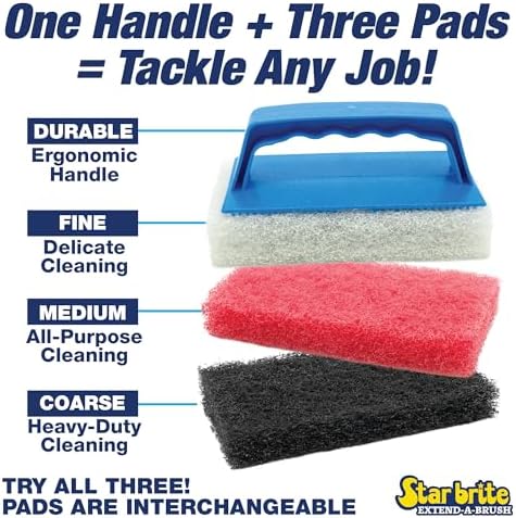 STAR BRITE Scrub Pad with Handle, Coarse Black - Image 4