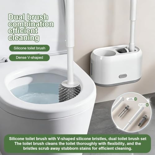 ROOM127 Wall-Mounted 2-in-1 Toilet Brush Set - Image 3