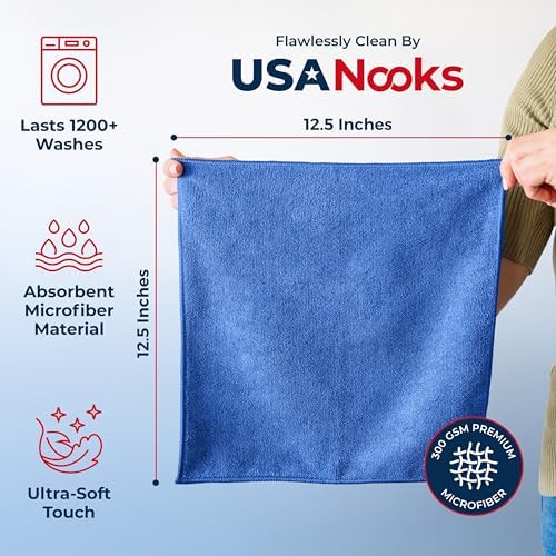 USANOOKS Premium 300GSM Microfiber Cleaning Cloth - Image 2