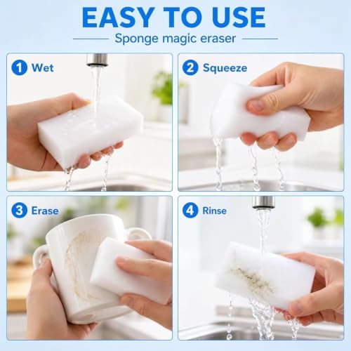 Extra Thick Magic Eraser Sponge, Melamine Cleaning Pads, 10 Pack - Image 6