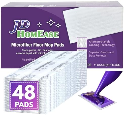 48 Pack Premium Microfiber Replacement Pads by JDHomease