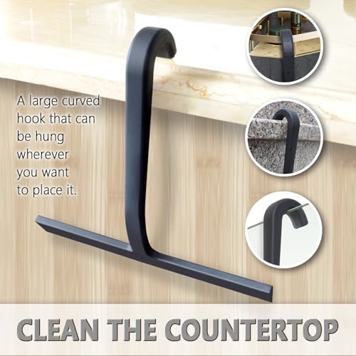 Shower Squeegee for Glass Doors, 10 Inch One-Piece Silicone Squeegee - Image 2