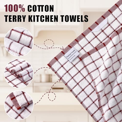 Homaxy Premium Kitchen Towels, Check Design - Image 4
