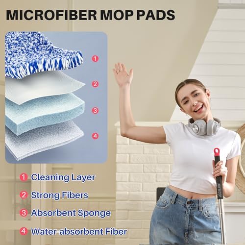 JOYMOOP 13-Inch Microfiber Flat Mop Head Replacement Pad, 1 Pack - Image 6