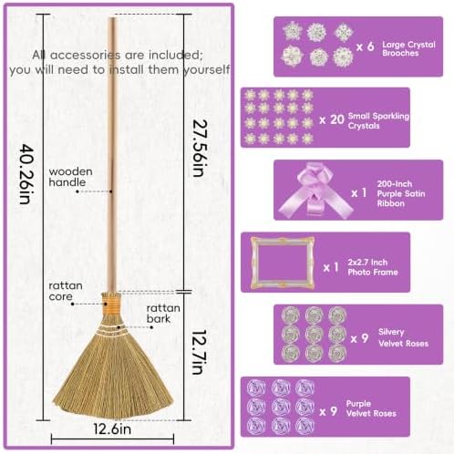 Wedding Broom for Jumping Ceremony, 40 Inch - Image 3