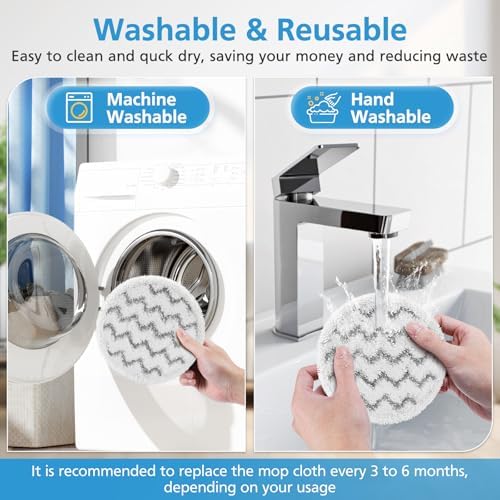 3897A 3712 Pads for Bissell SpinWave SmartSteam Scrubbing Steam Mop, 6 Pack - Image 6