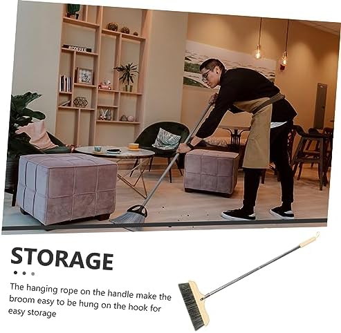 Long Handle Bristle Broom for Kitchen and Office Floor Cleaning - Image 4