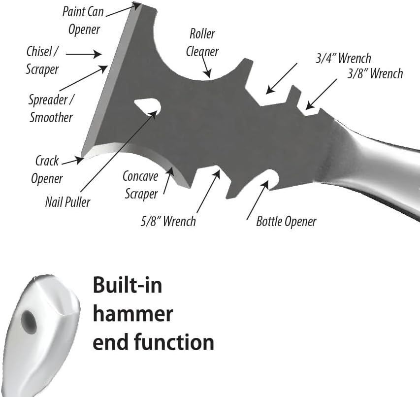 ALLWAY UXG12 Stainless Steel 12-In-1 Pro Painter's Multi-Tool - Image 2